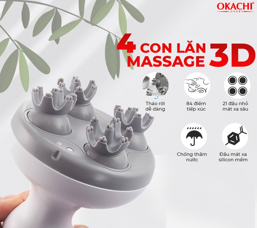 Máy massage đầu cầm tay OKACHI LUXURY JP-M210